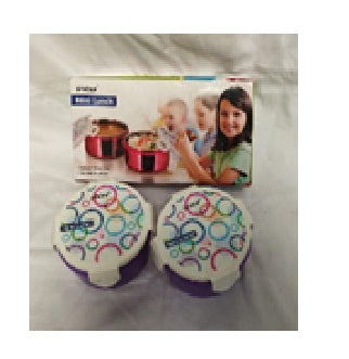 pratap mini lunch box (violet colour) 2pcs image 0