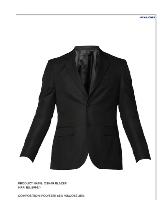 JACK & JONES OSKAR BLAZER BLACK  Size 48 3XL image 0