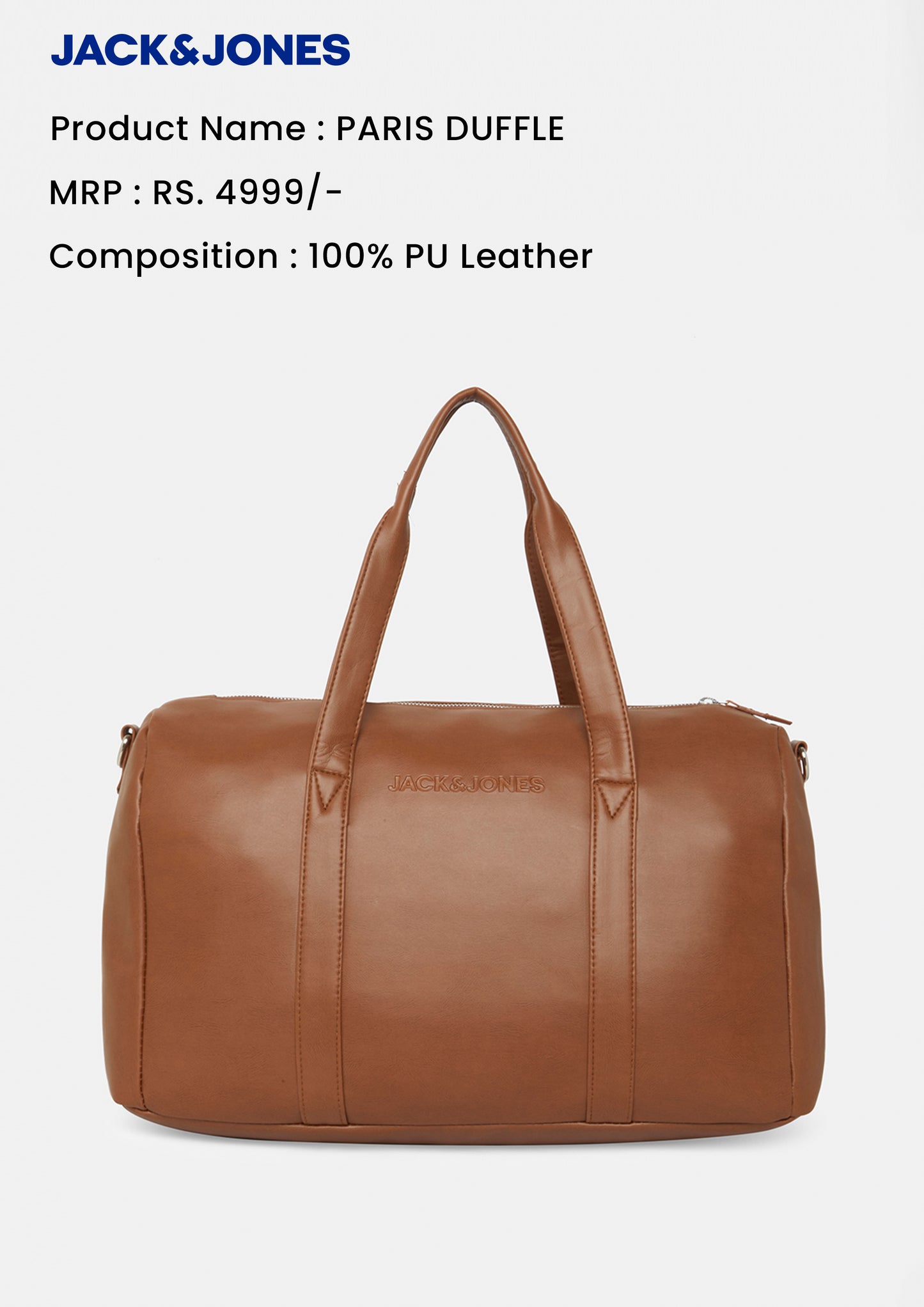 JACK & JONES PARIS DUFFLE -TAN