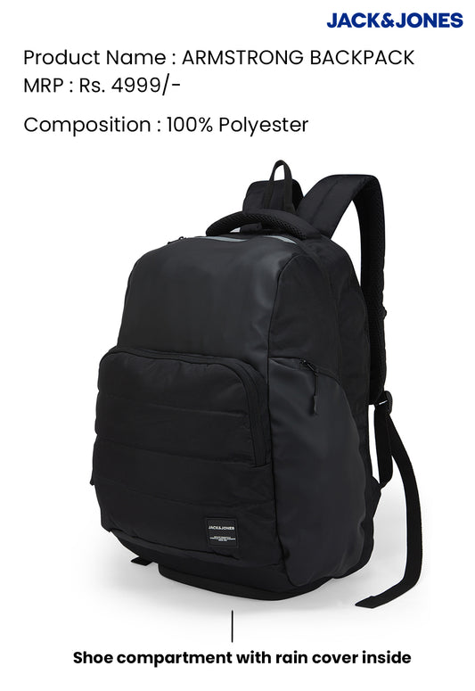JACK & JONES ARMSTRONG BACKPACK -BLACK
