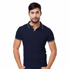 BLACK BERRYS NAVY HALF SLEEVE  (XL-SIZE) image 0