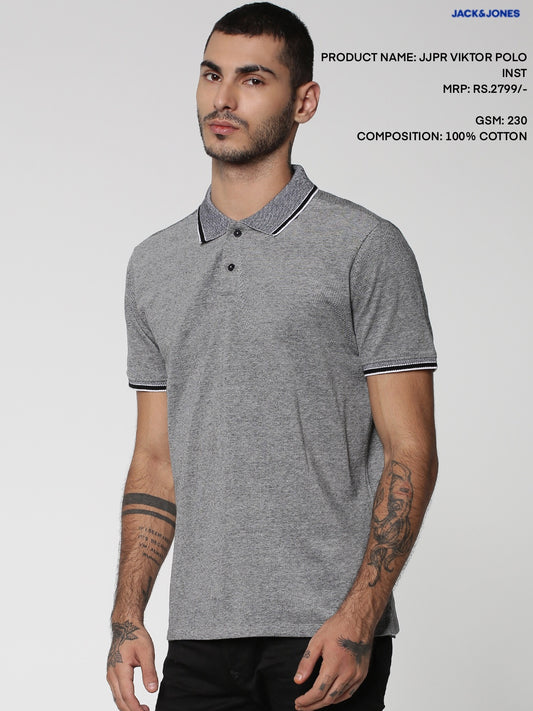 JACK & JONES VIKTOR POLO -BLACK