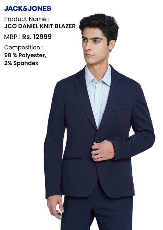 JACK & JONES DANIEL KNIT BLAZER -NAVY BLUE