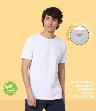 JACK & JONES JESPER ROUND NECK -WHITE