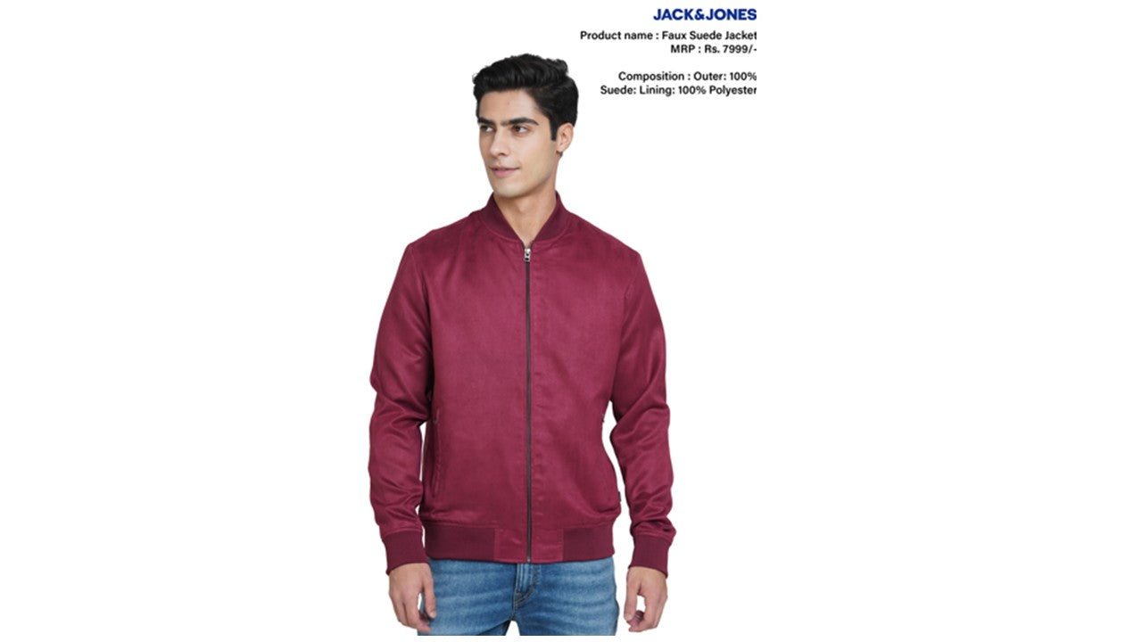 JACK & JONES SUEDE BOMBER JACKET