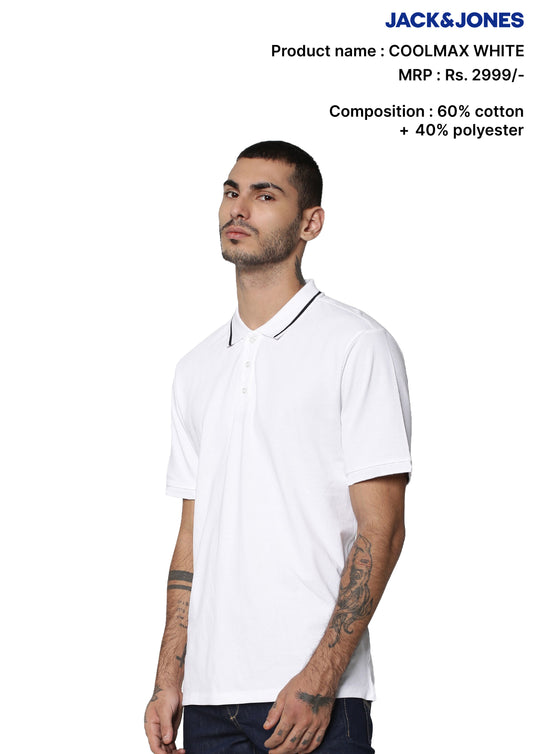 JACK & JONES COOL MAX POLO -WHITE