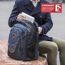 WENGER  BACKPACK BALCK/BLUE 1BEX 17" image 2