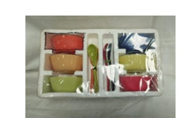 melamine soup set 6 piece soup bowl and 6 spoon image 0