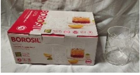 BOROSIL VISION-6 CROWN GLASSES 350 ML image 1