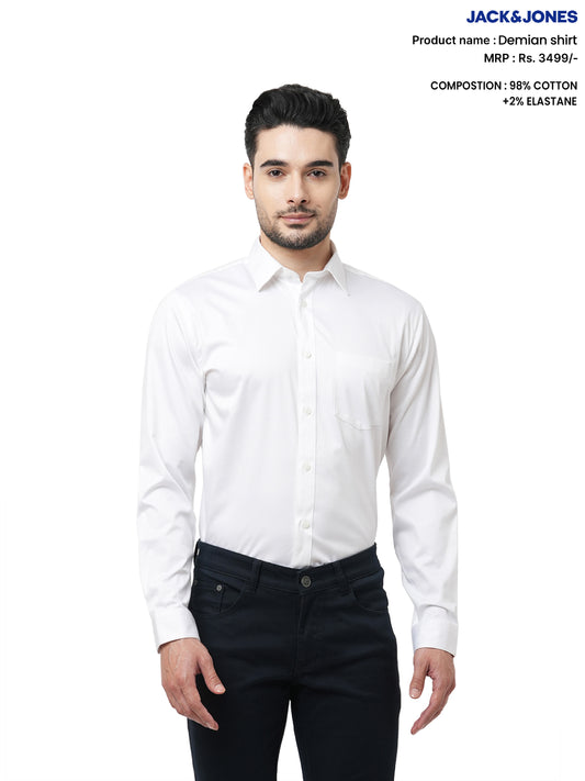 JACK & JONES DEMIAN SHIRT WHITE - XL