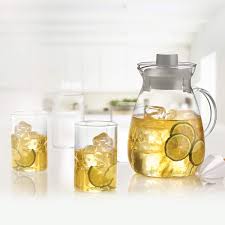 BOROSIL LEMON SET OF 7 JUG AND 6 GLASSES image 0