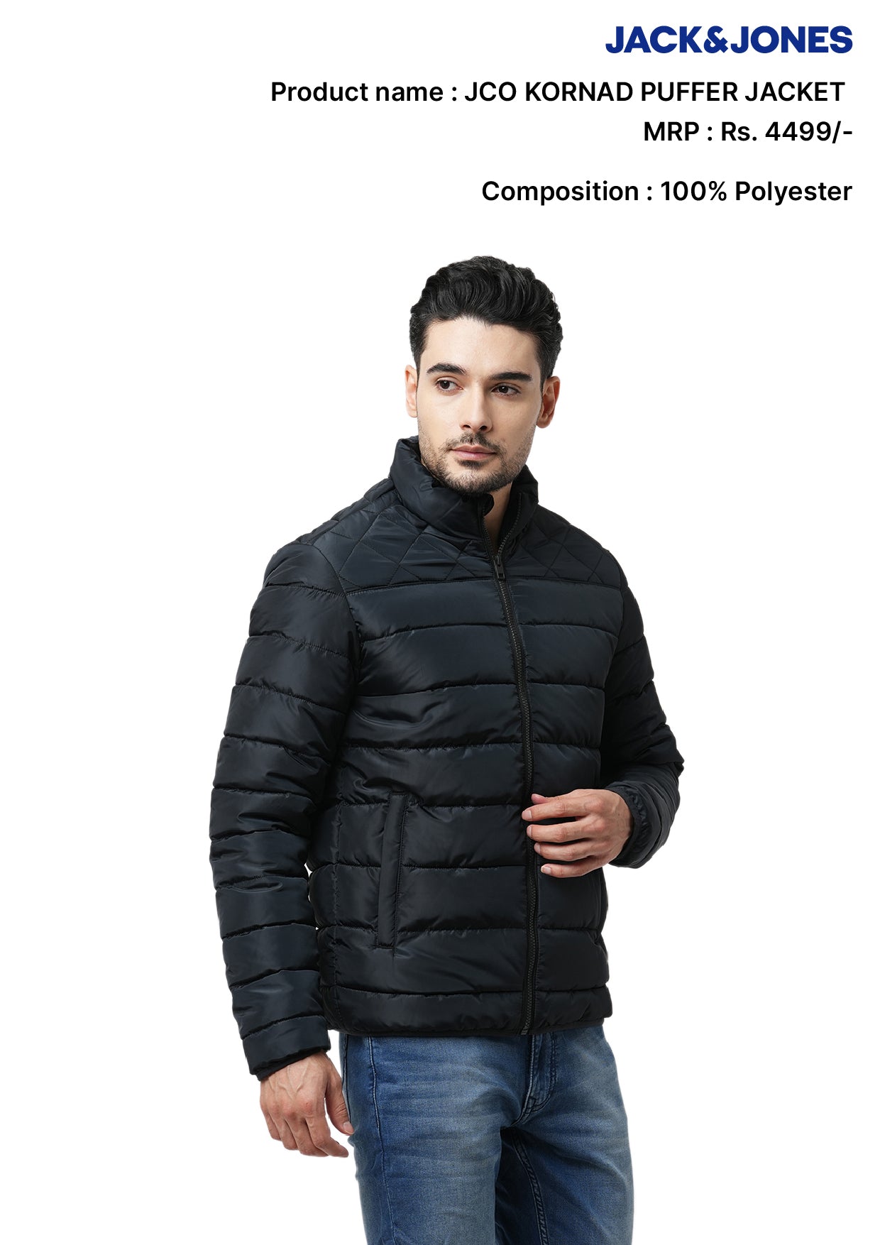 JACK & JONES KORNARD PUFFER -BLACK